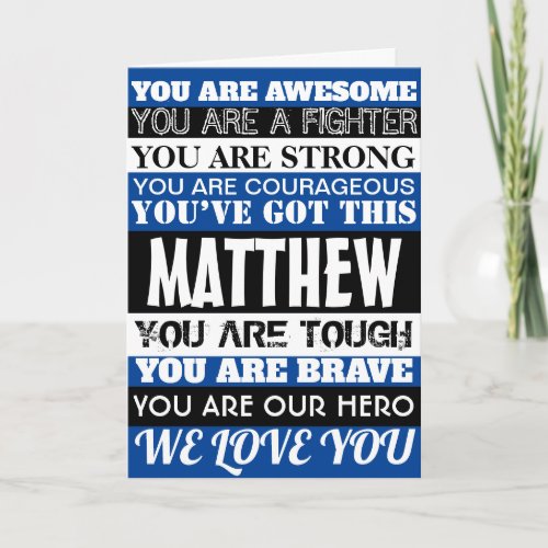 Words Of Encouragement Get Well Soon Blue Multi Card