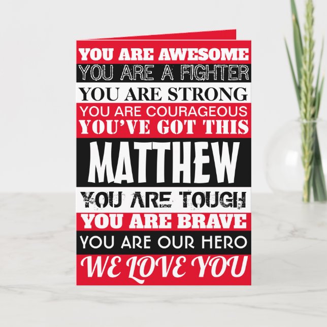 Words Of Encouragement Get Well Soon Red Multi Card (Front)