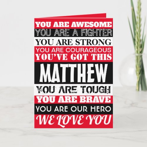 Words Of Encouragement Get Well Soon Red Multi Card