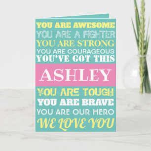 Words Of Encouragement Get Well Soon Teal Multi Card