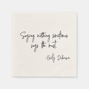 Words of Encouragement Literary Author Book Quote Napkins