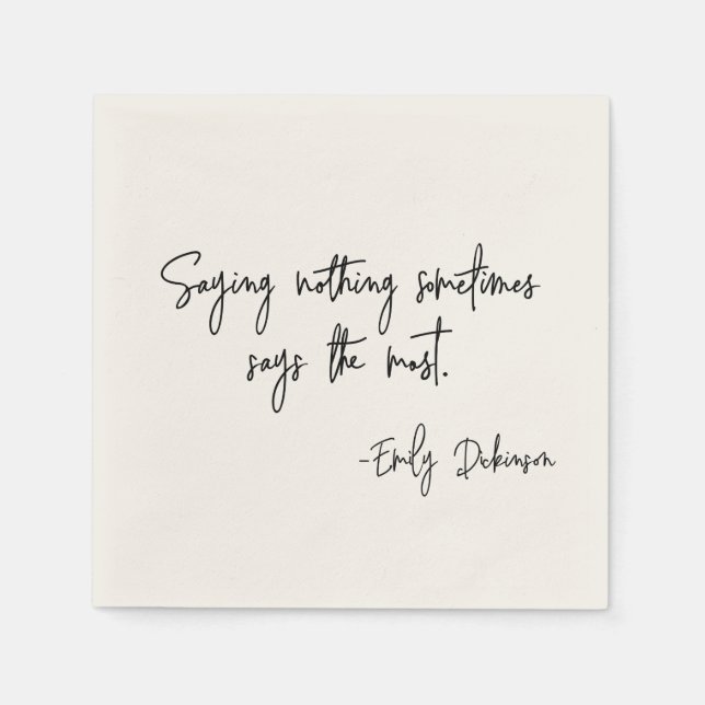 Words of Encouragement Literary Author Book Quote Napkins (Front)