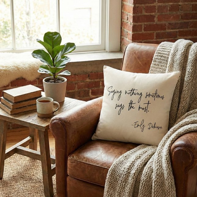 Words of Encouragement Literary Author Book Quote Throw Pillow (Creator Uploaded)