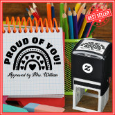 Positive Teacher Praise Panda Pun Pre Inked Stamp, Zazzle