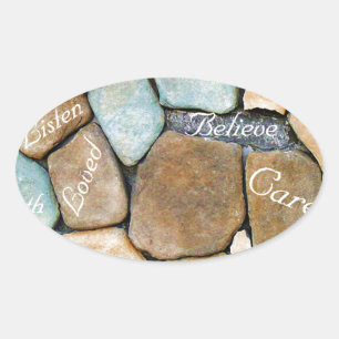 Words Of encouragement,Words of Hope_ Oval Sticker