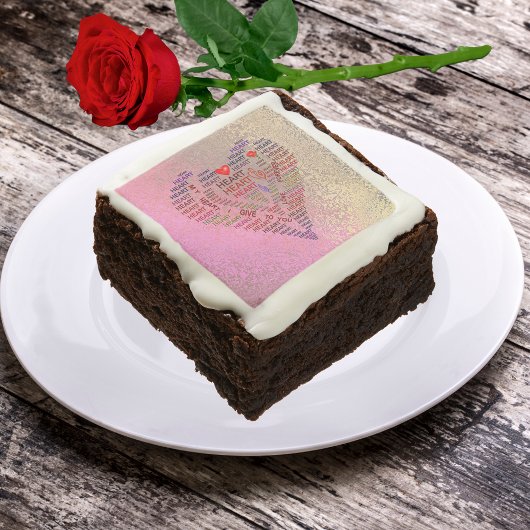Words of Heart 2" x 2" Brownies