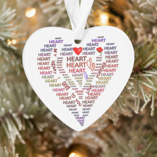 Words of Heart Acrylic Heart Ornament