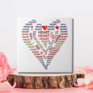 Words of Heart Ceramic Photo Tile