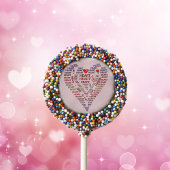 Words of Heart Dipped Oreo Cookie Pops