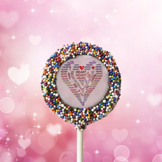 Words of Heart Dipped Oreo Cookie Pops