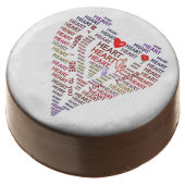 Words of Heart Dipped Oreo Cookies (Angled)