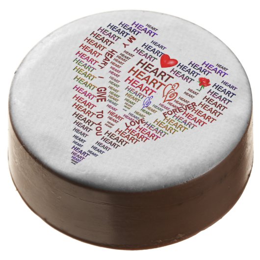 Words of Heart Dipped Oreo Cookies (Angled)