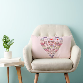 Words of Heart Lumbar Pillow