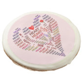 Words of Heart Sugar Cookies (Angled)