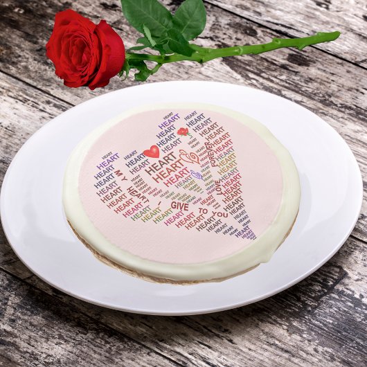 Words of Heart Sugar Cookies