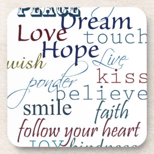 Words of Inspiration Beverage Coaster