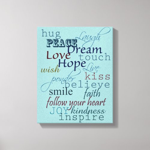 Words of Inspiration Canvas Print