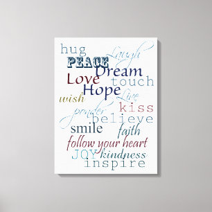 Words of Inspiration Canvas Print