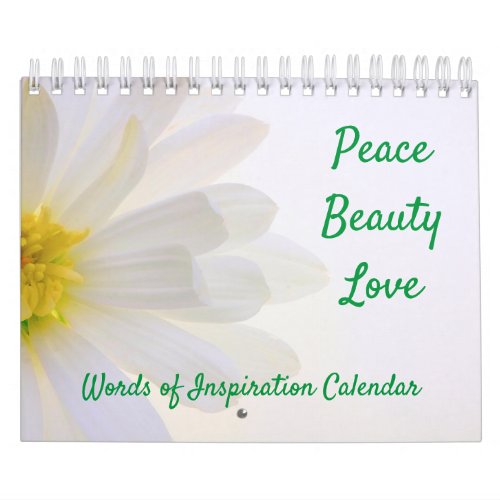 Words of Inspiration Nature Calendar