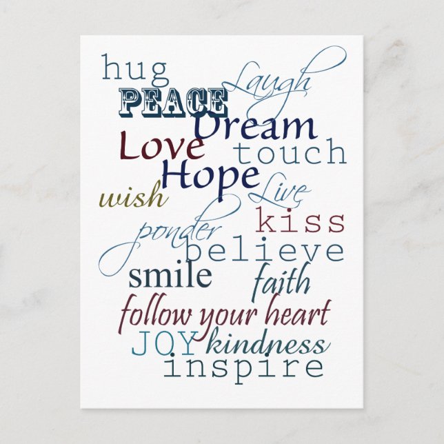 Words of Inspiration Postcard (Front)