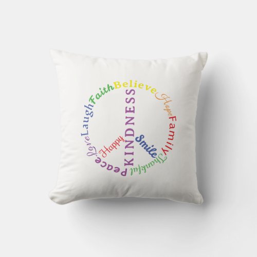 Words of Kindness Throw Pillow