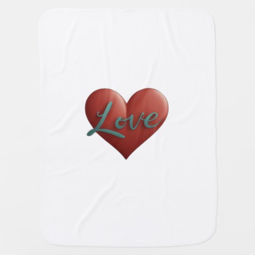 words of love and heart baby blanket