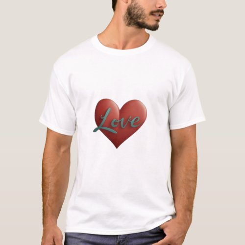 words of love and heart T_Shirt