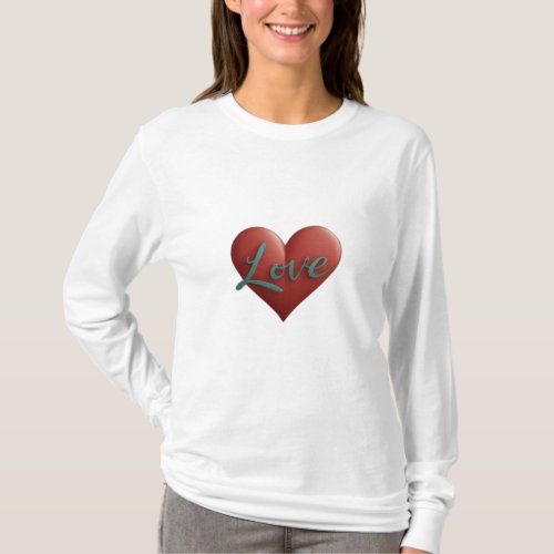 words of love and heart T_Shirt
