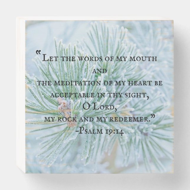 “Words of My Mouth” Wood Box Sign (Front Horizontal)