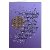 Words of the flower of the life - german language (Front)