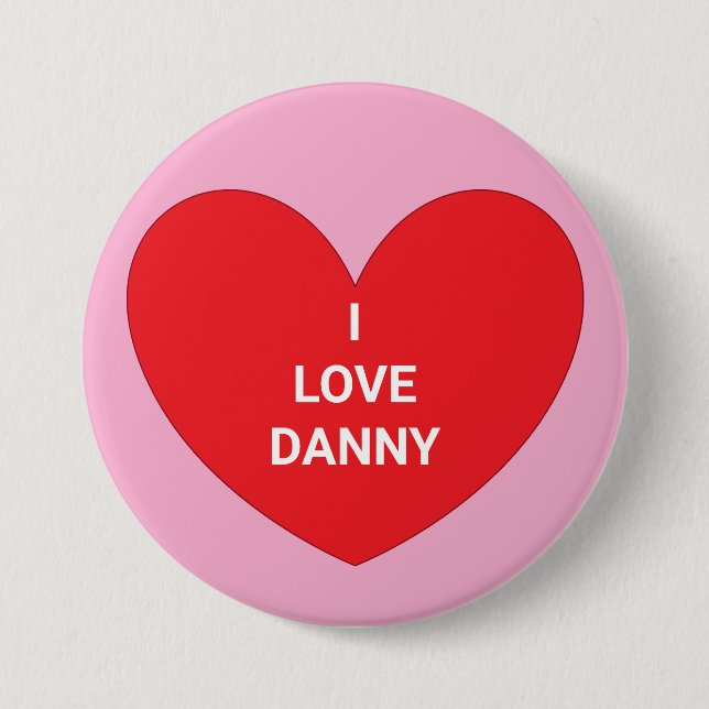 Words of the Heart:  Red & Pink Button (Front)