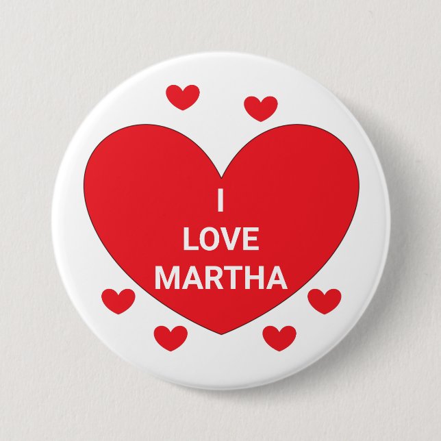 Words of the Heart:  Red & White Button (Front)