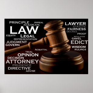 Words of the Legal industry Poster