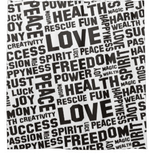 Words Of The Spirit Way black + your backgr. color Shower Curtain