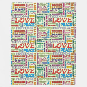 Words Of The Spirit Way colored + your backgr. Fleece Blanket