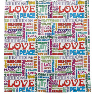 Words Of The Spirit Way colored + your backgr. Shower Curtain