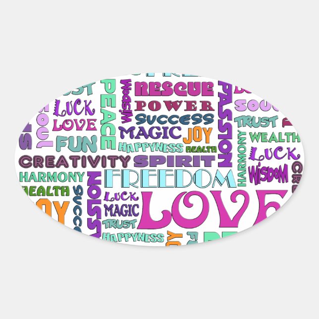 Words Of The Spirit Way Oval Sticker (Front)