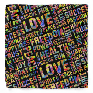 Words Of The Spirit Way / Positive Thinking 1 Bandana
