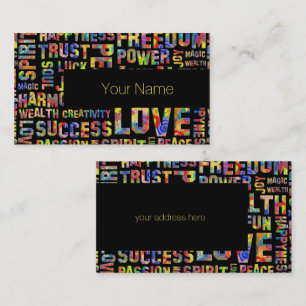 Words Of The Spirit Way / Positive Thinking 1 Business Card