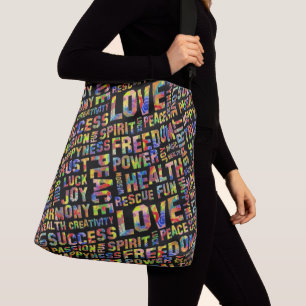 Words Of The Spirit Way / Positive Thinking 1 Crossbody Bag