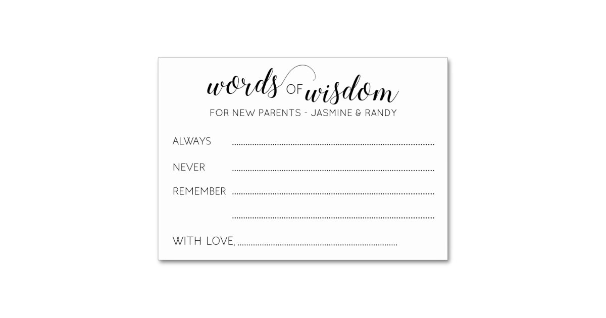 Words Of Wisdom Baby Shower New Pas Advice Table Number Words Of Wisdom Baby Shower New Pas