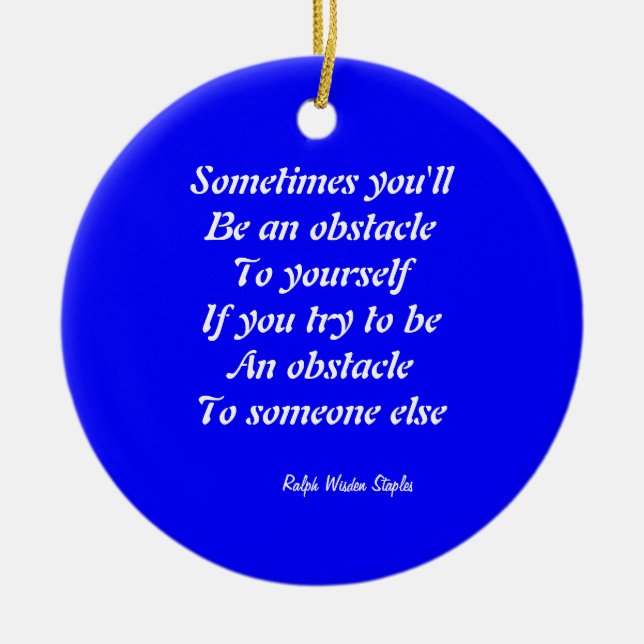 Words of wisdom ceramic ornament (Front)