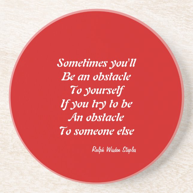 Words of Wisdom Drink Coaster (Front)