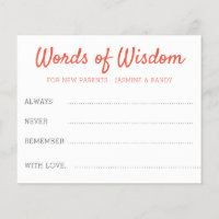 Words of Wisdom Fiesta New Parents Baby Shower