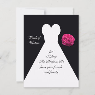 Words of Wisdom for Bride Post Card - Bridal Gown