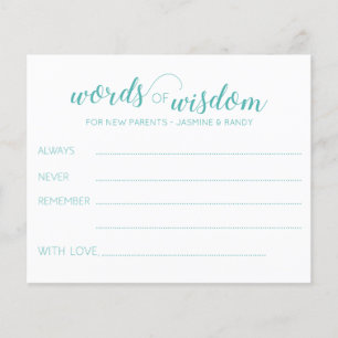 Words of Wisdom For New Parents Baby Shower Advice