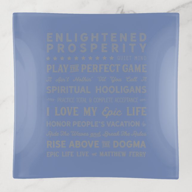 Words of Wisdom Glass Tray (Front)