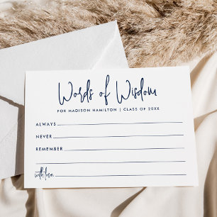 Words of Wisdom Navy Graduation Advice Cards