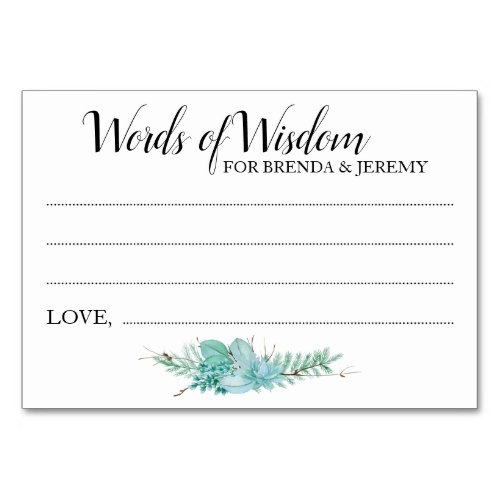Words of Wisdom Wedding Advice Cards _ Sylvie