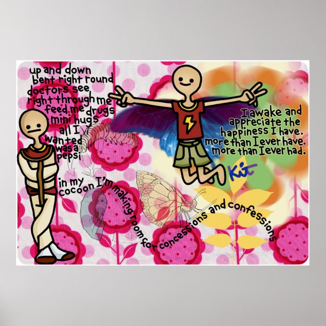 words on the rubber wall. poster (Front)